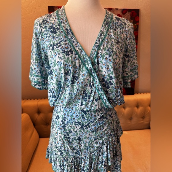 Poupette St. Barth Mabelle Floral Mini Dress XS - Picture 4 of 6